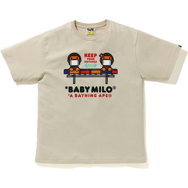 BAPE Social Distance Baby Milo #2 Tee Beige