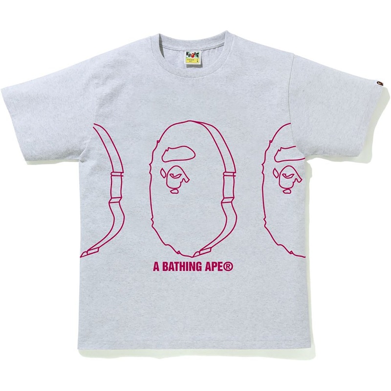 BAPE Solid Ape Head Tee Grijs