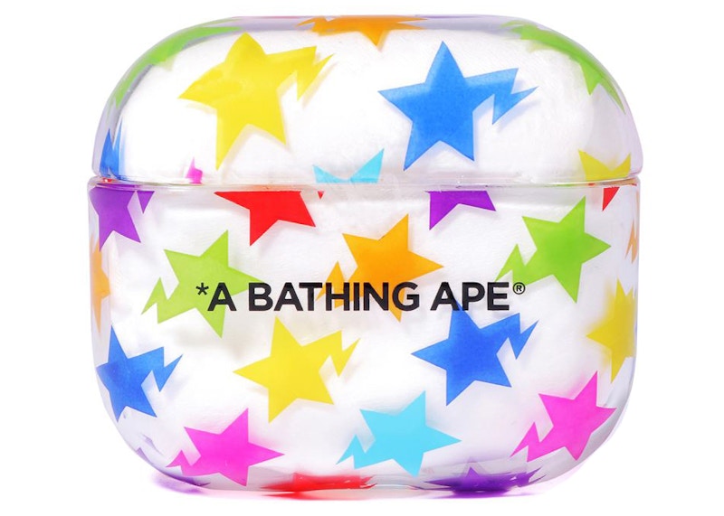 BAPE Sta Pattern Airpods Clear Case Multi Multicolor
