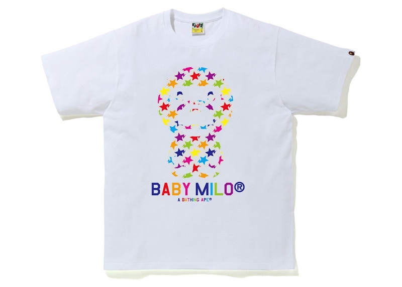 BAPE Sta Pattern Baby Milo Tee Wit