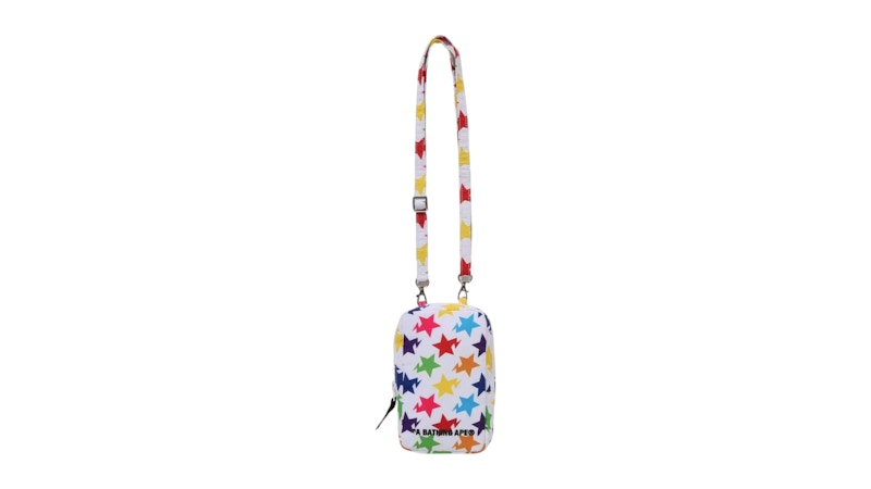 BAPE Sta Pattern Phone Travel Shoulder Bag Wit
