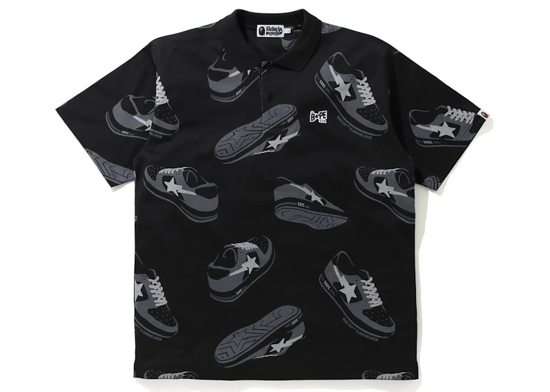 BAPE Sta Random Relaxed Polo Zwart
