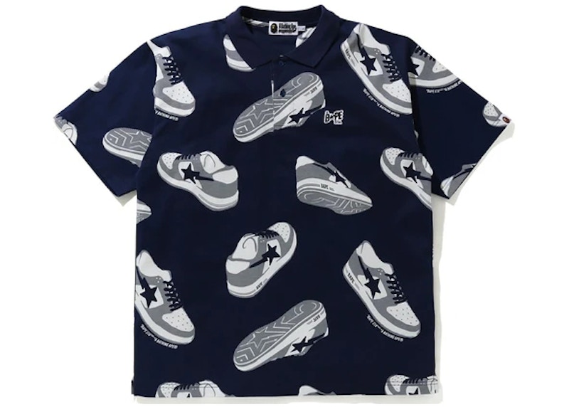 BAPE Sta Random Relaxed Polo Blauw