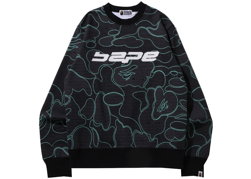 BAPE Text Code Camo Crewneck Zwart