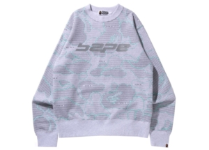 BAPE Text Code Camo Crewneck Grijs
