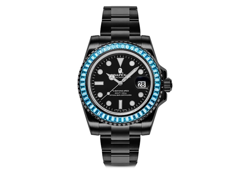 BAPE Type 1 BAPEX Crystal Stone Watch Groen