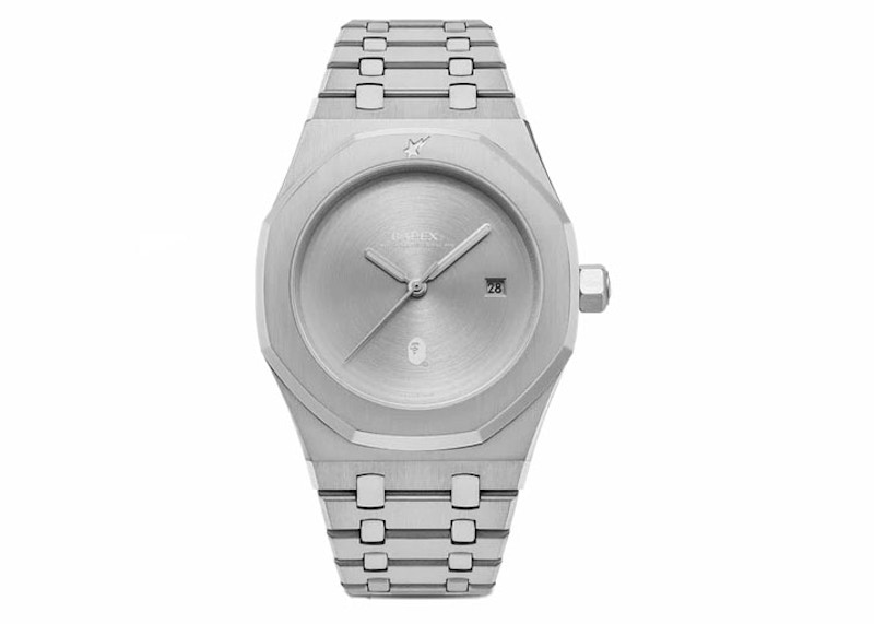 BAPE Type 9 BAPEX Watch Zilver