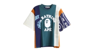 BAPE Upcycled Multi Logo Cropped Fit Tee Multi Multicolor