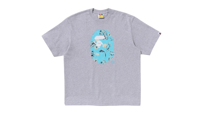BAPE Vacation Pattern Ape Head Relaxed Fit Tee Grijs