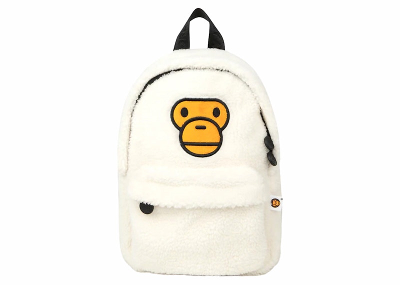 BAPE Women’s Baby Milo Mini Fur Backpack Ivory Wit