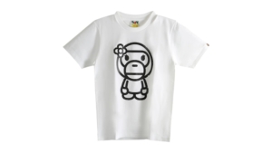 BAPE Women’s Crystal Stone Big Baby Lisa Tee Wht Wit
