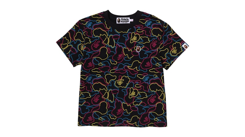 BAPE Women’ Neon Camo One Point Mini Tee Multi Multicolor