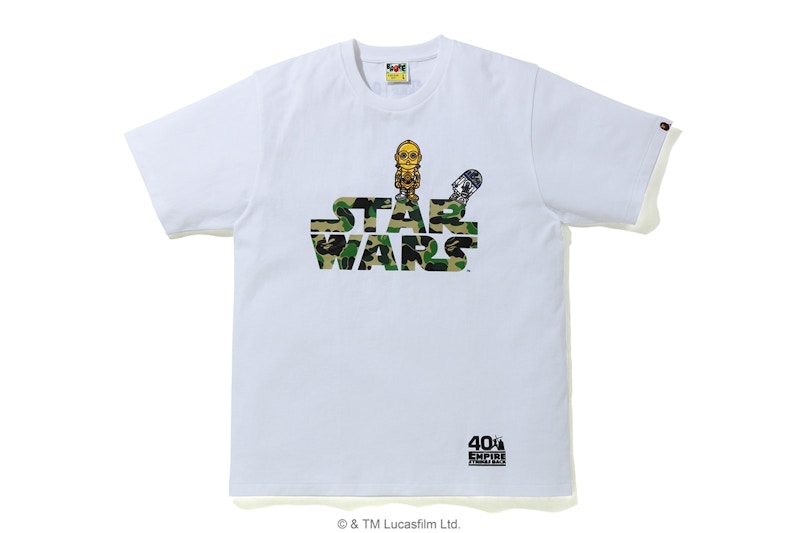 BAPE X Star Wars R2-D2 & C-3PO Tee Wit