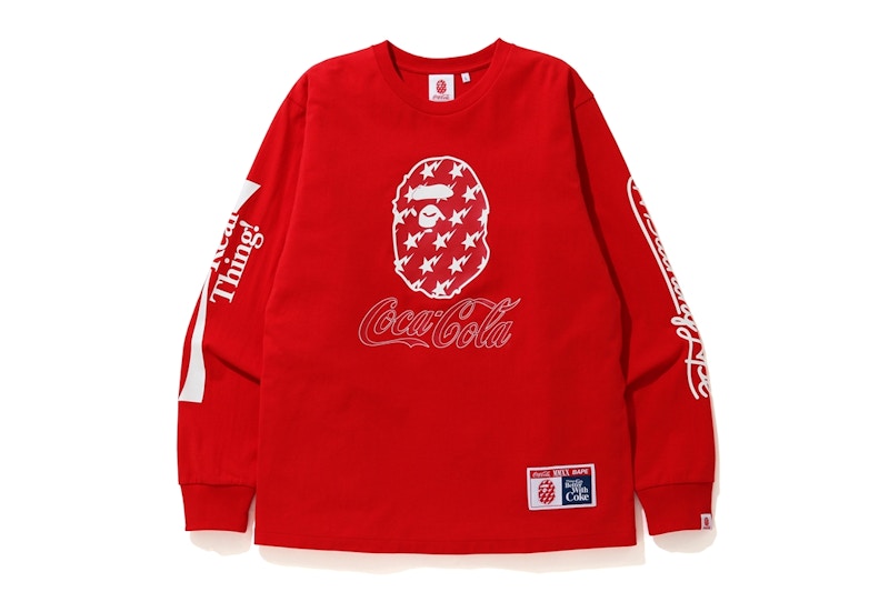 BAPE x Coca Cola L/S Tee Rood
