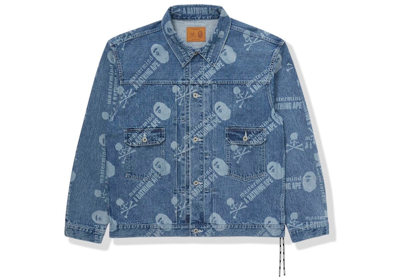 BAPE x Mastermind Washed Jacket Indigo Blauw