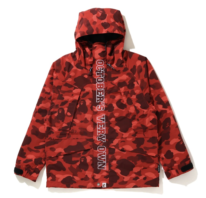 BAPE x OVO Color Camo Jacket Rood