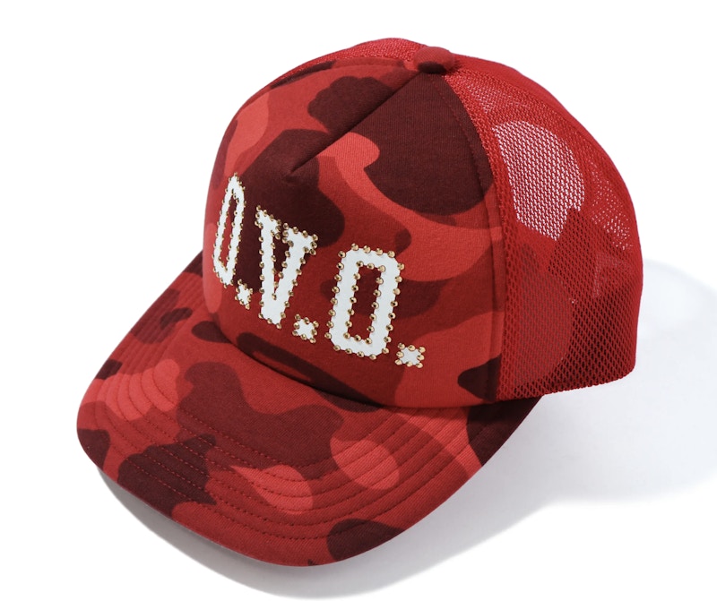 BAPE x OVO Color Camo Mesh Cap Rood