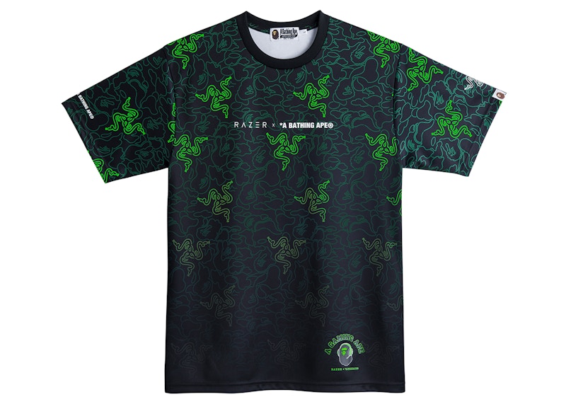 BAPE x Razer Neon Camo Team Tee Groen