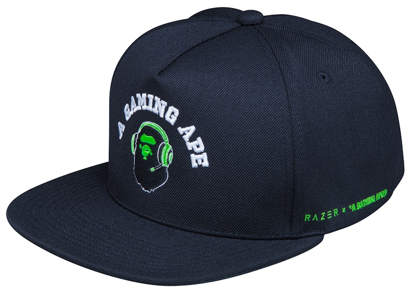 BAPE x Razer Snapback Cap Zwart