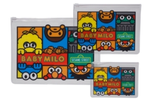 BAPE x Sesame Street PVC 3P Pouch Set Multi Multicolor