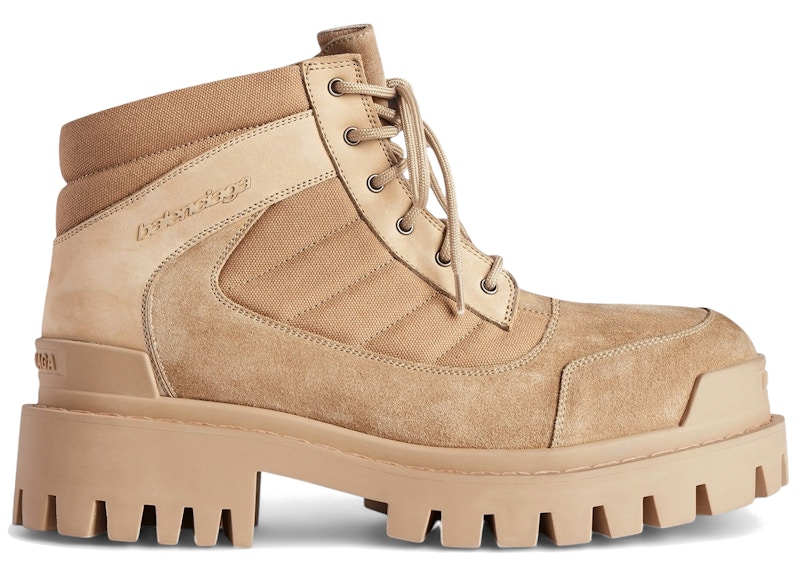 Balenciaga Combat Strike Low Boot Sand Creme