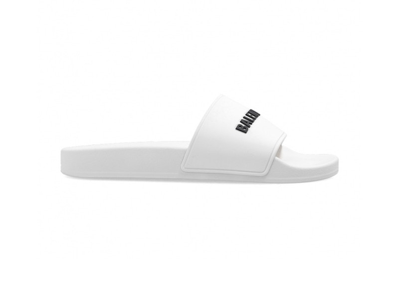 Balenciaga Pool Slides Eggshell Zwart