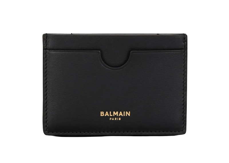 Balmain Leather Card Holder Zwart