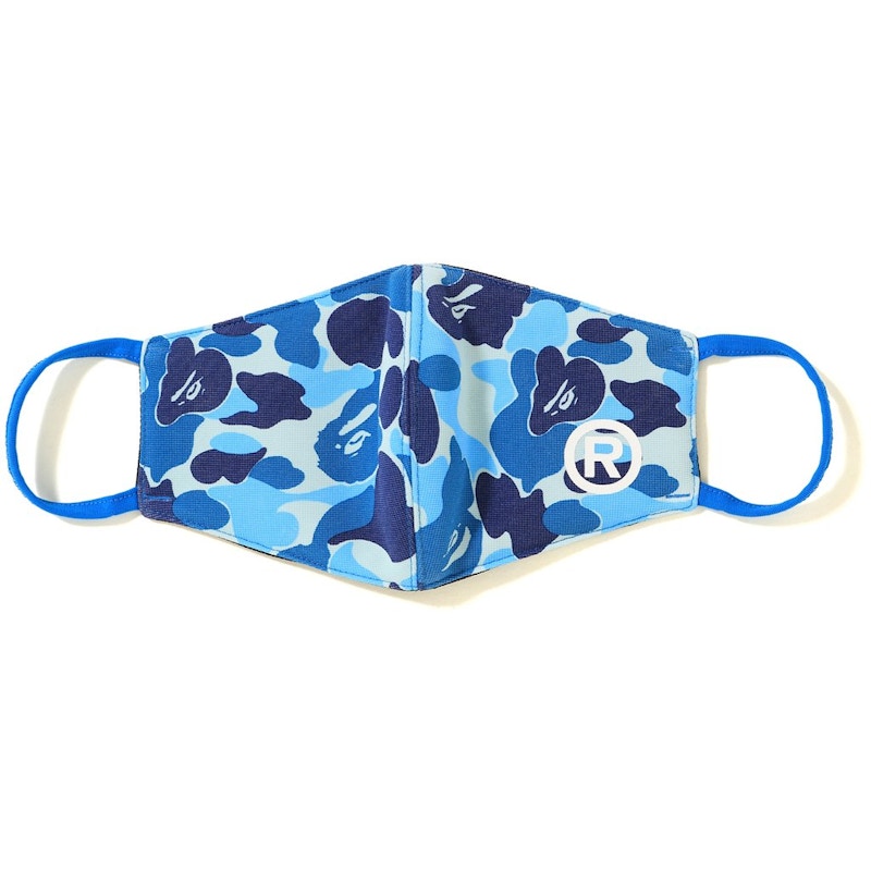 BAPE ABC Camo Face Mask Blauw