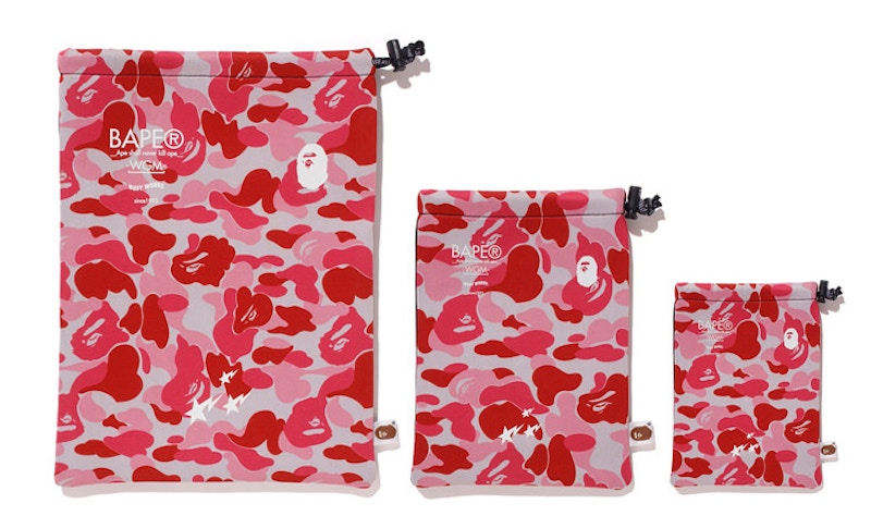 BAPE ABC Gadgets Pouch Set Roze