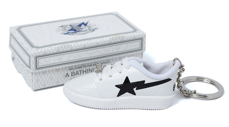 BAPE Bape Sta Keychain Wit