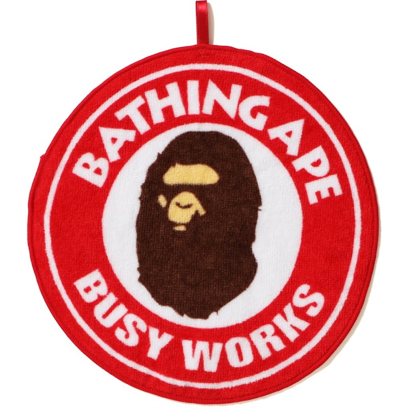 BAPE Busy Works Hand Towel Rood