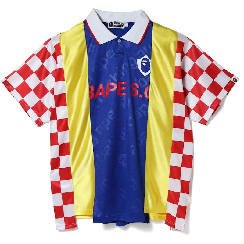 BAPE Checkered Game Jersey Multi Multicolor