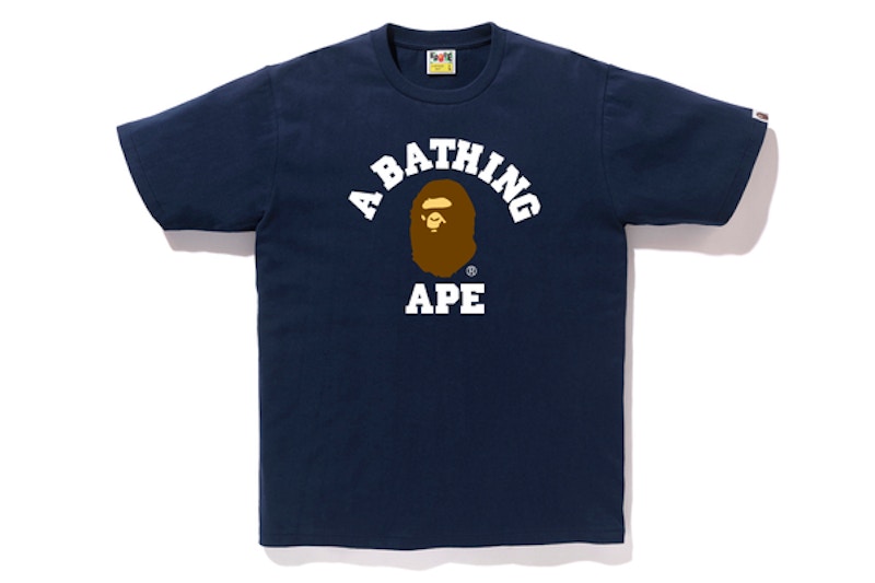BAPE College Tee Blauw