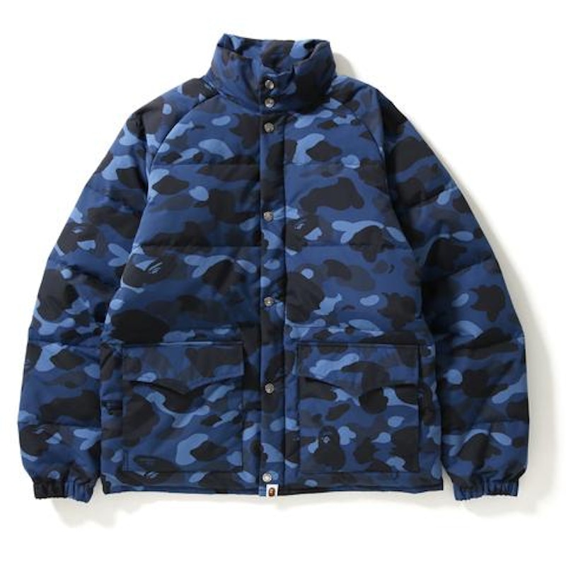 BAPE Color Camo Classic Down Jacket Blauw