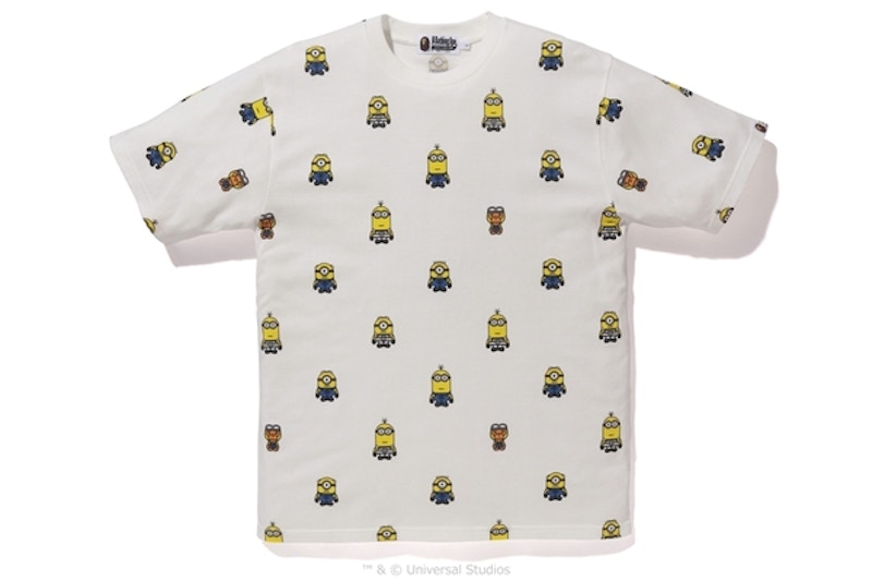 BAPE Minions Pattern Tee Wit