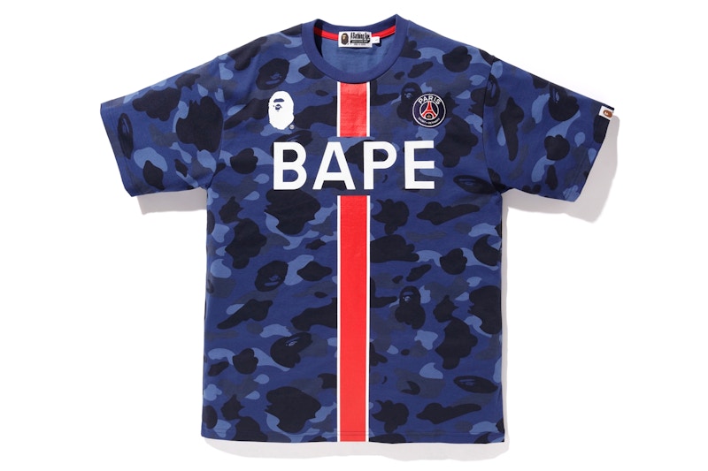 BAPE x PSG Tee Blauw