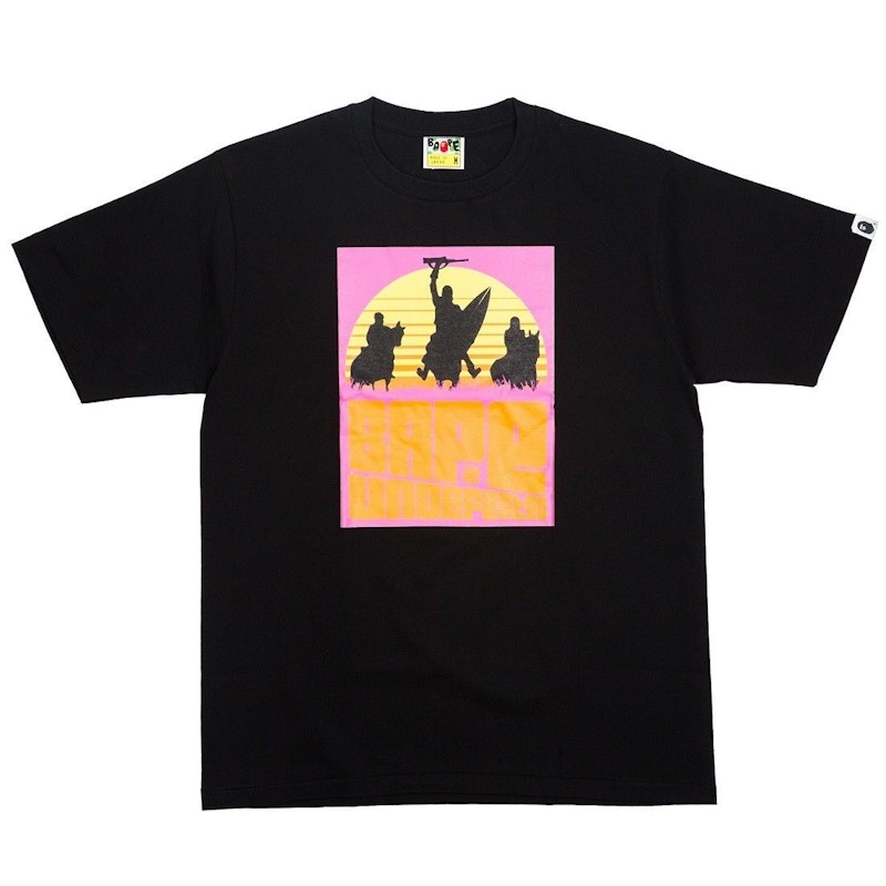 BAPE x Undefeated Rising Sun Tee Zwart