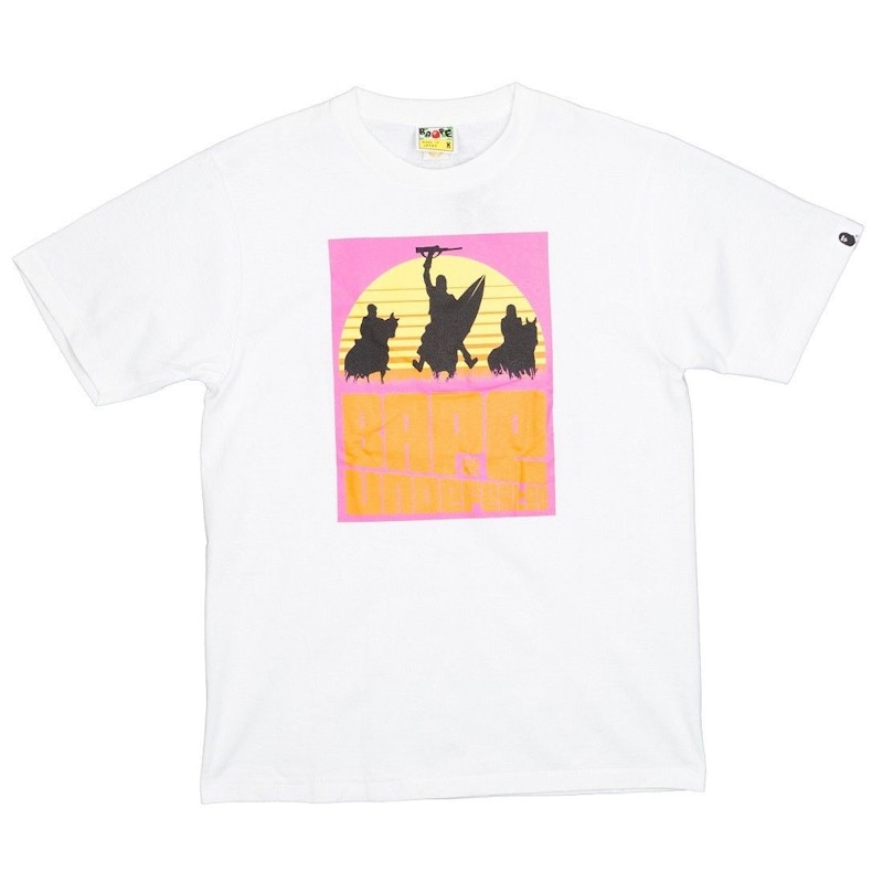 BAPE x Undefeated Rising Sun Tee Wit
