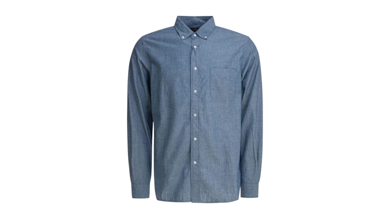 Beams Plus Button-Down Collar Shirt Light Blauw