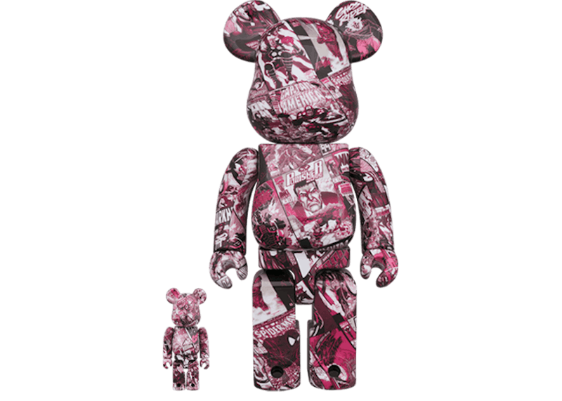 Bearbrick MARVEL 80TH ANNIVERSARY 100% & 400% Set