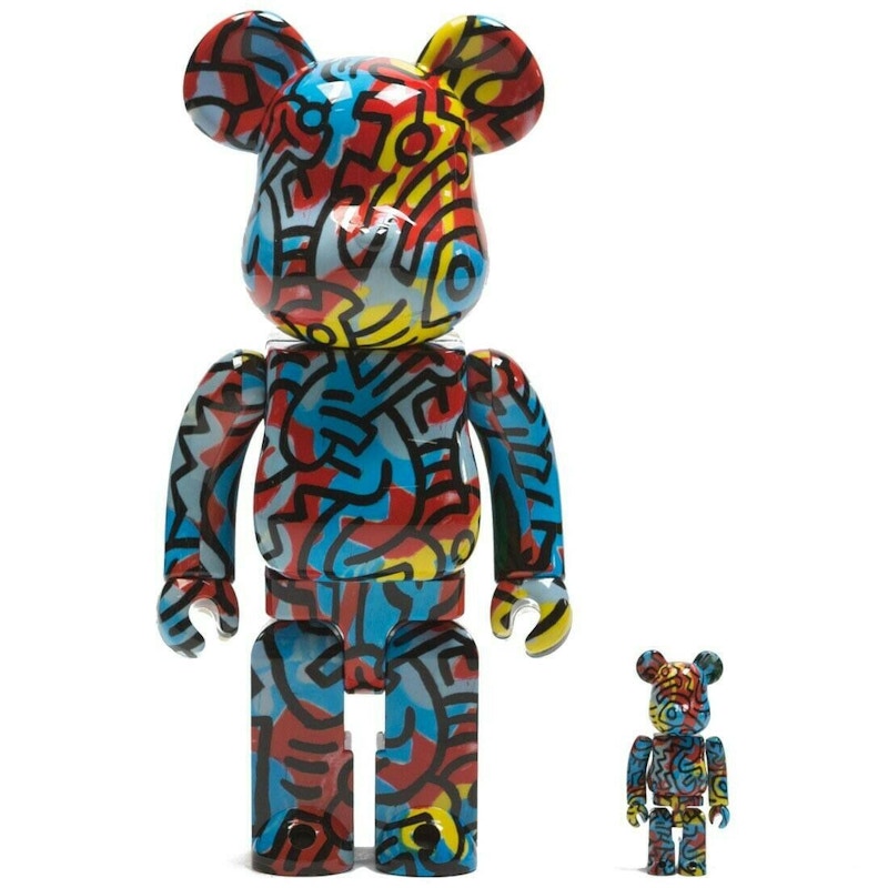 Bearbrick Medicom Keith Haring DesignerCon Exclusive 100% & 400% Set Multi