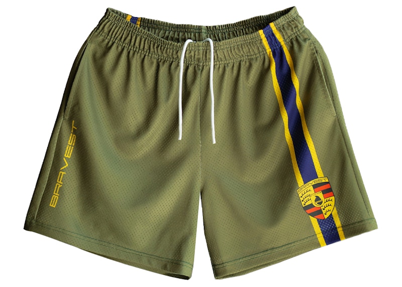 Bravest Studios Racing Shorts Olijf