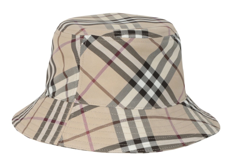 Burberry Check EKD Bucket Hat Alabaster Multi Multicolor