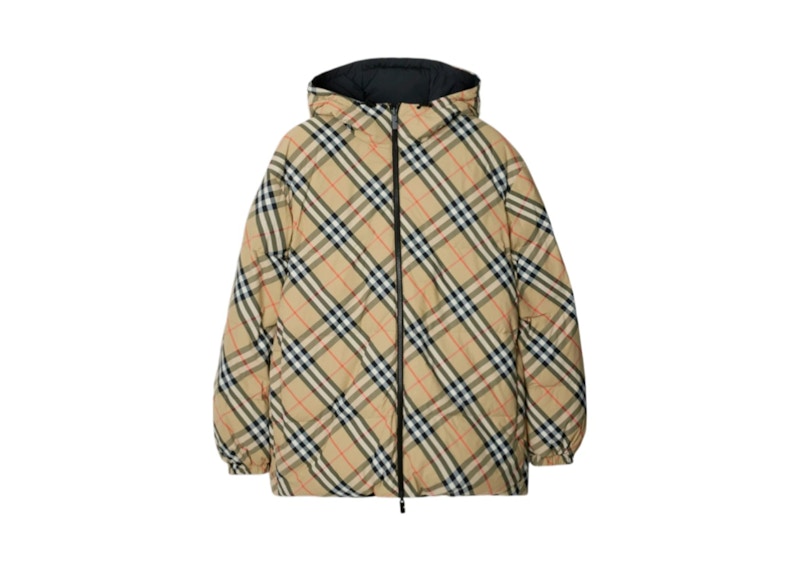 Burberry Check Nylon Padded Jacket Multi Multicolor