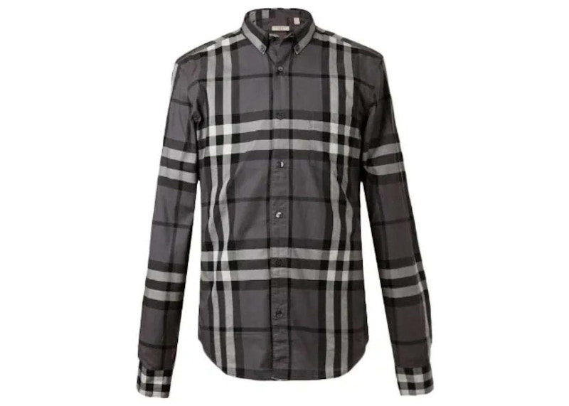 Burberry Check Shirt Grijs