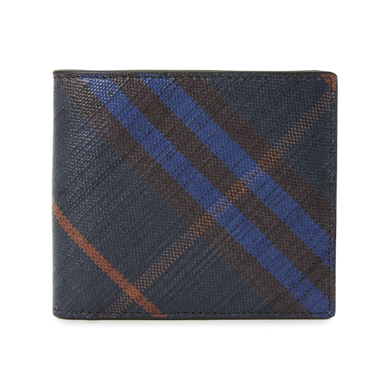 Burberry Check Short Wallet Blauw