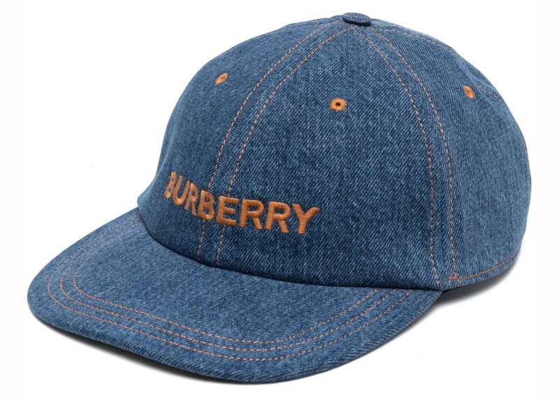 Burberry Embroidered-Logo Baseball Cap Blauw