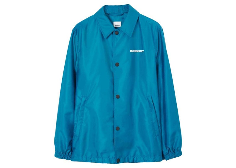 Burberry Embroidered Logo Jacket Blauw