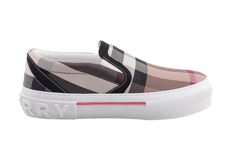 Burberry Exaggerared Check Slip On Birch Zwart