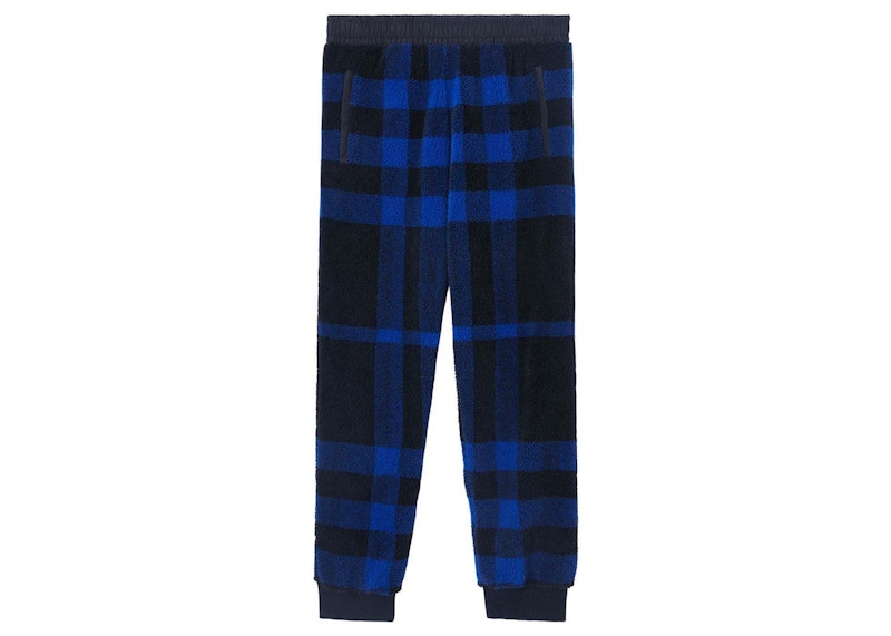 Burberry Exploded Check Jogging Pants Deep Royal Blauw